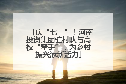 庆“七一”！河南投资集团驻村队与高校“牵手”，为乡村振兴添新活力
